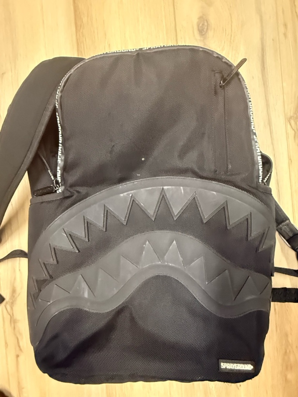 Sprayground Black Men's Shark Jaw Backpack